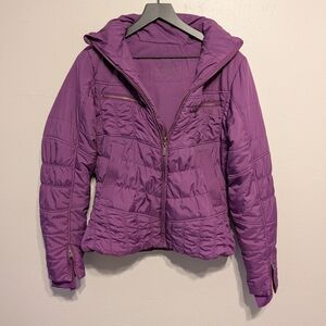 Prana Violet Quilted Puffer Jacket
